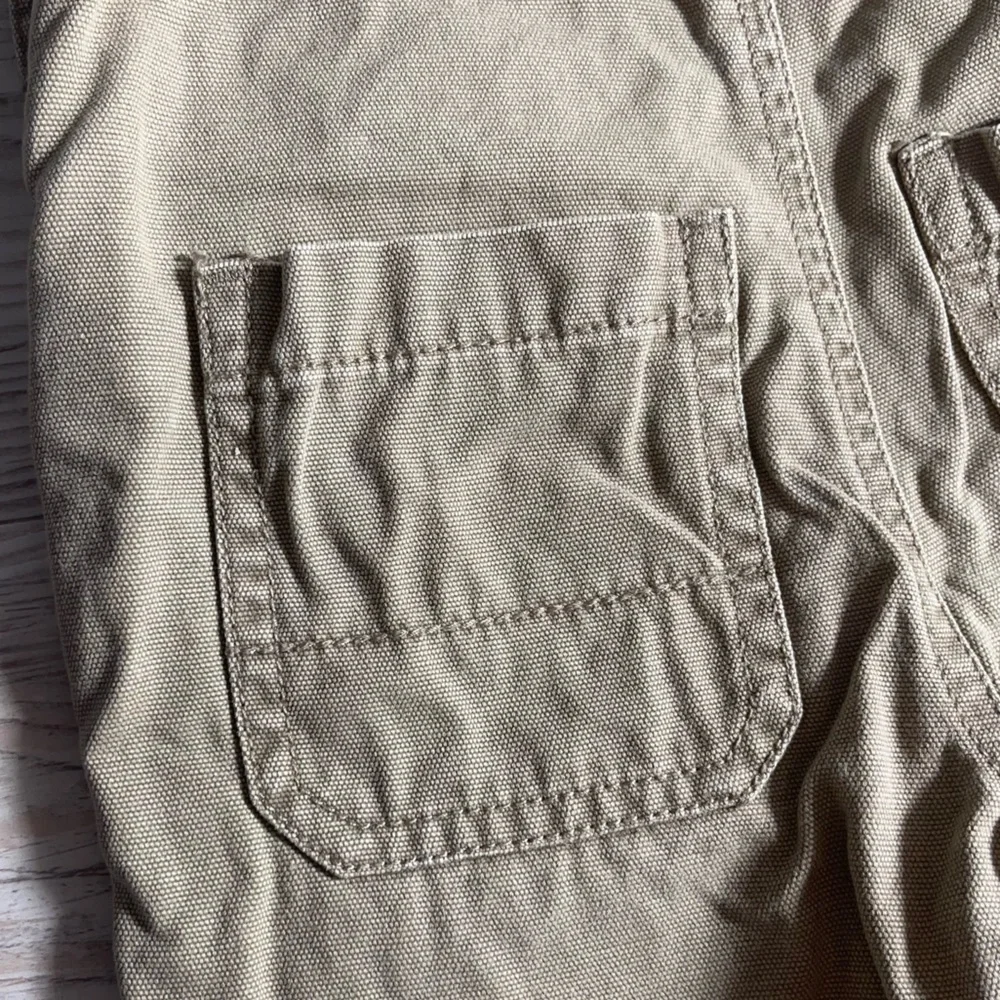 Vintage Osh Kosh Bgosh Beige Moose Mountain Toddler Overalls